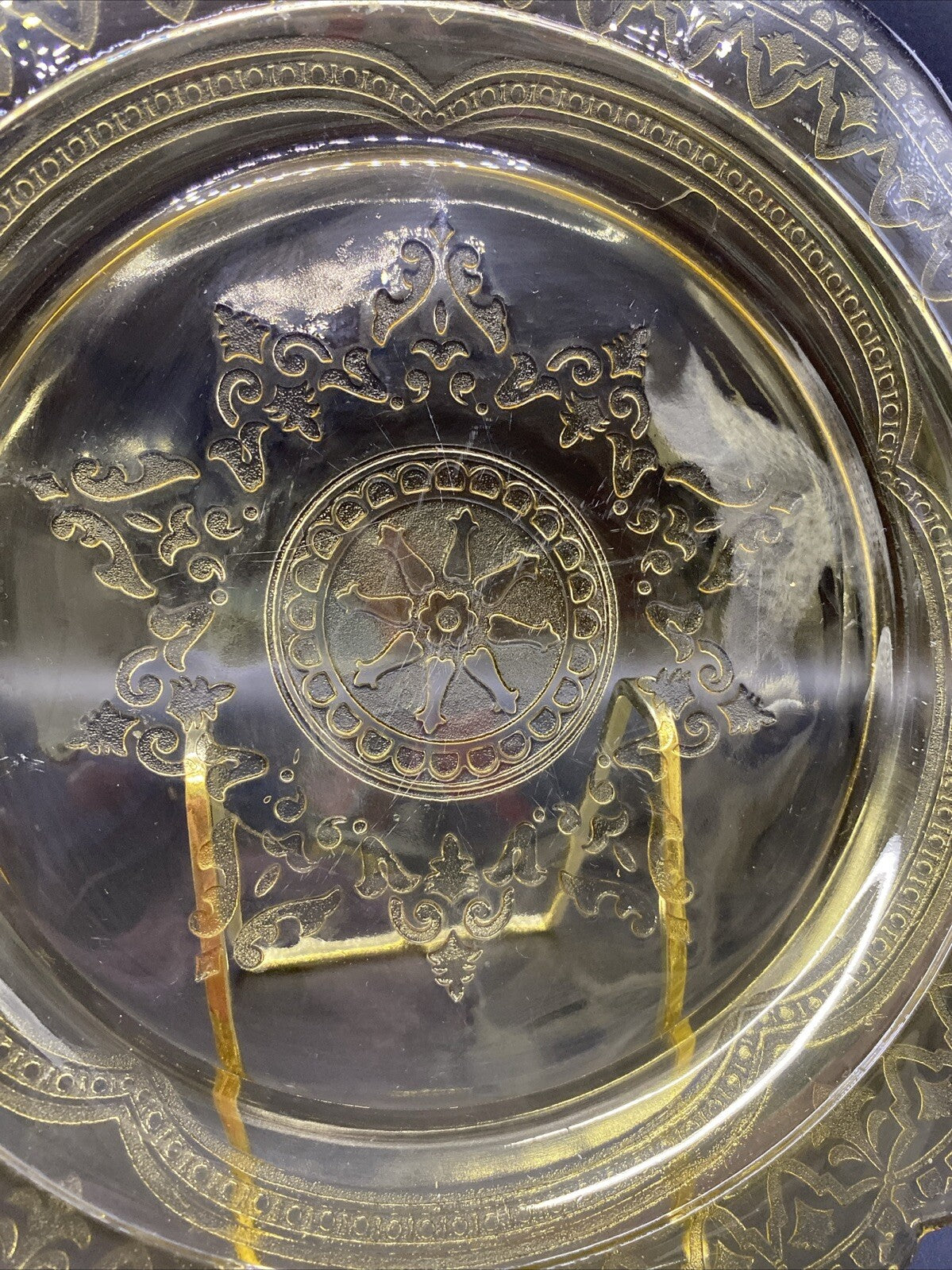 Federal Amber Patrician Spoke Yellow Depression Glass 11" Dinner Plate VTG 1930