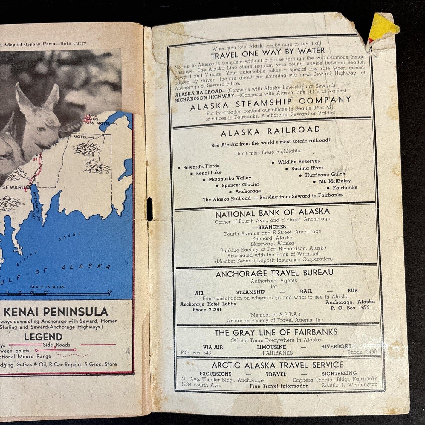 Milepost Directory Guide to Land of Northern Lights March 1953  Booklet