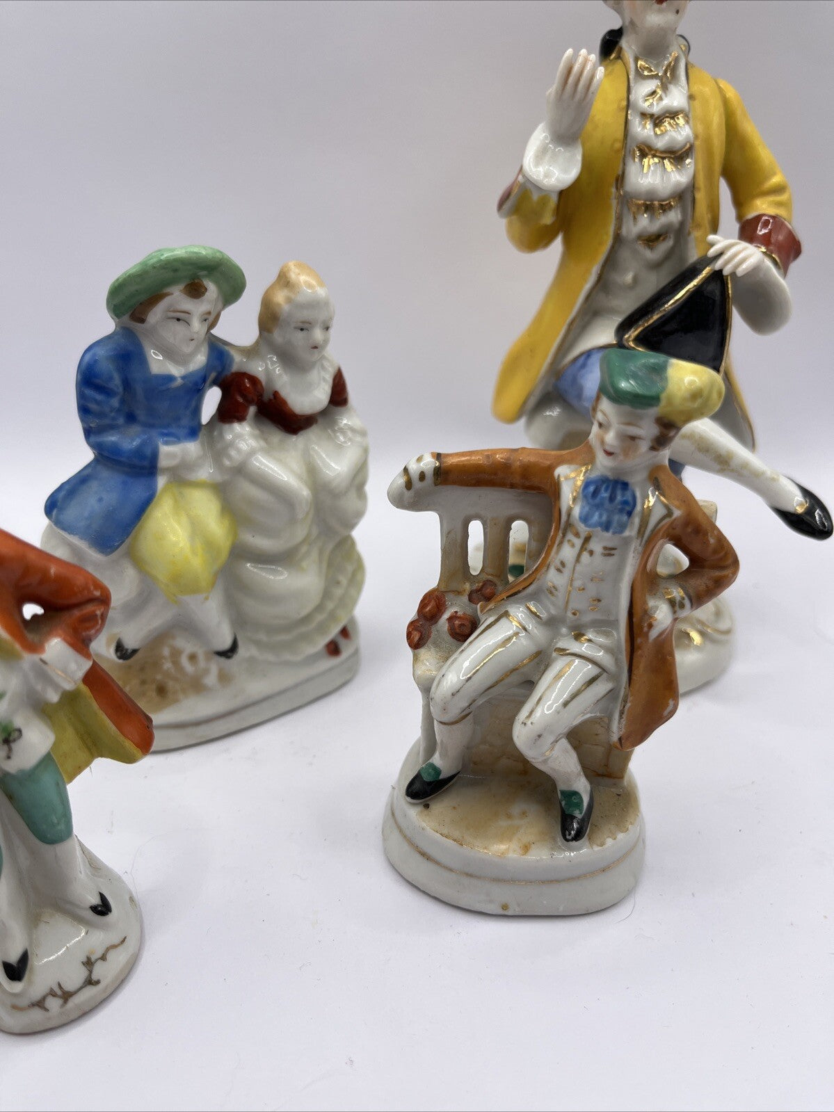 Porcelain Figurines Occupied Japan Lot Colonial Victorian VTG 4 Pc