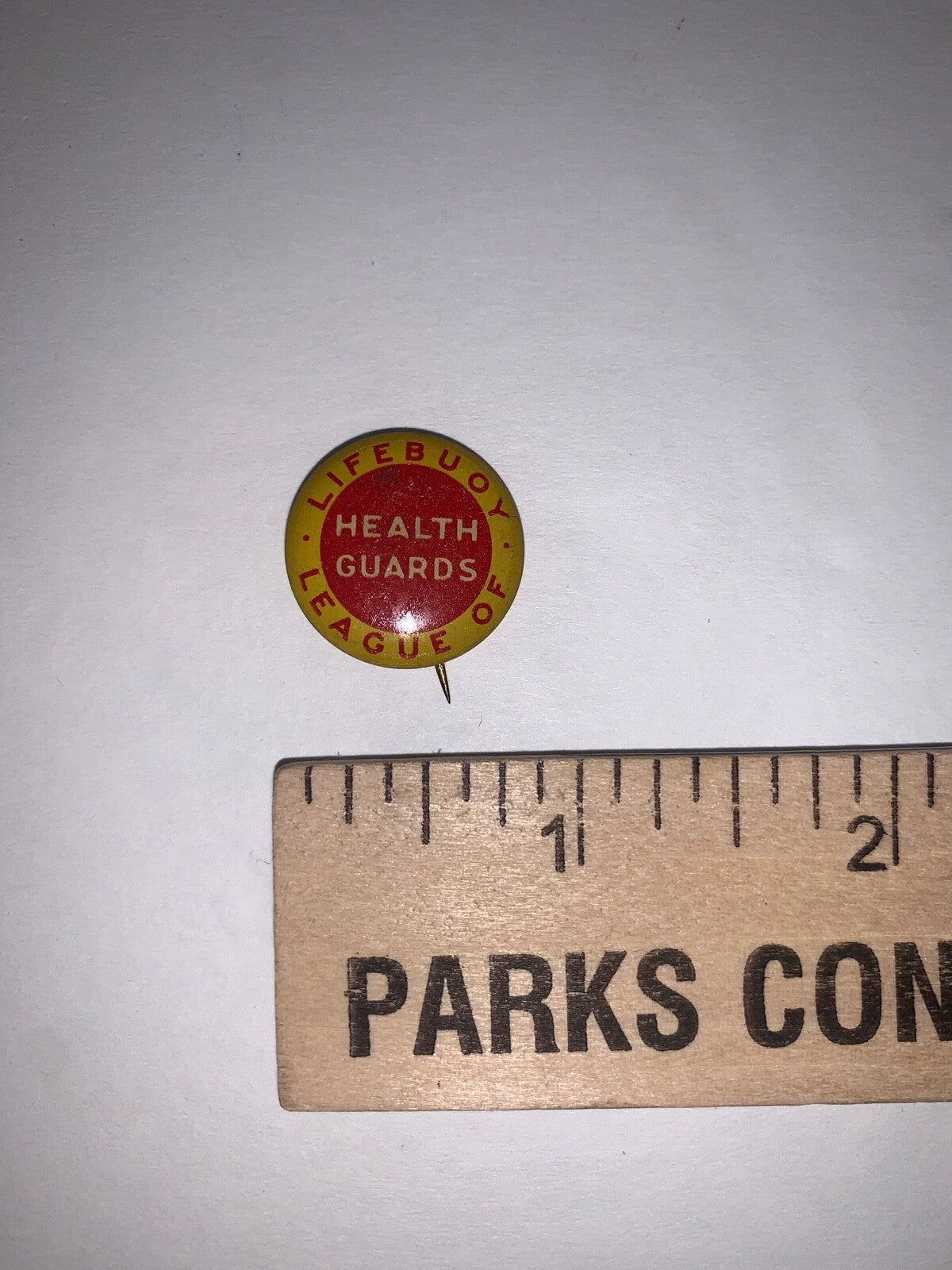 Lot of 4 Vintage Life Buoy League of Health Guards 7/8" Litho Pinback