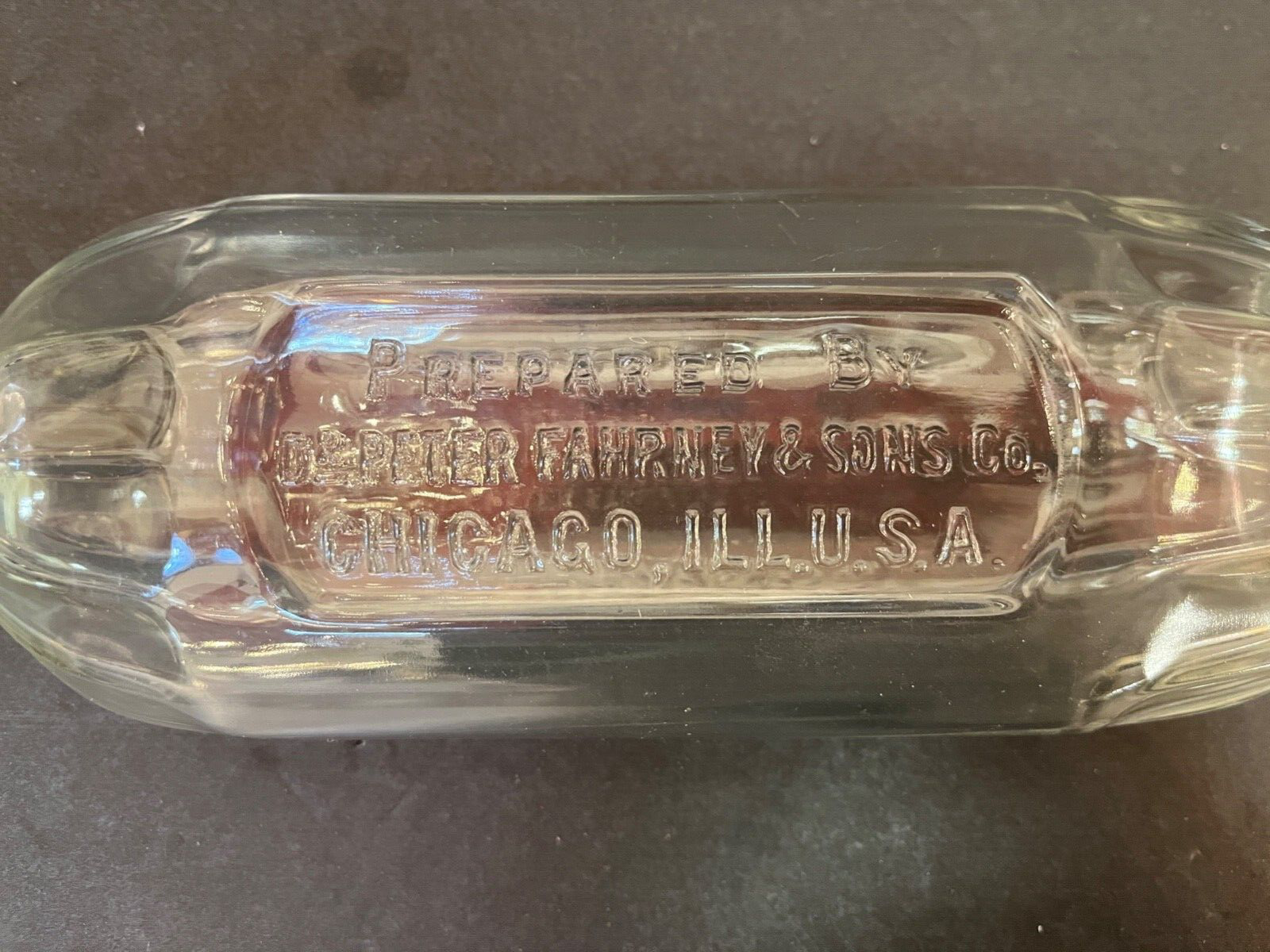 Vintage Dr. Peter Fahrney & Sons Co. Medicine Bottle Chicago, Illinois