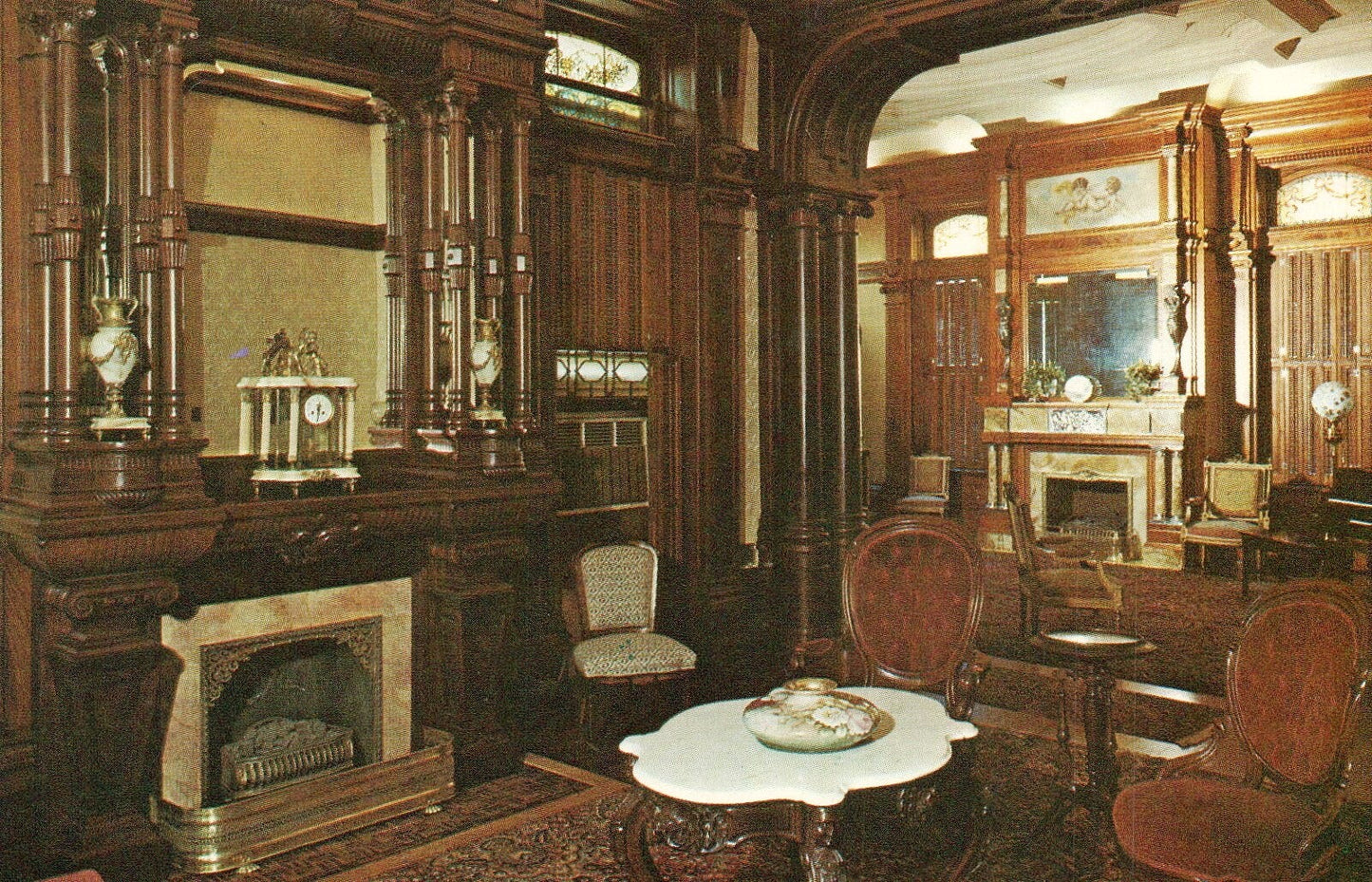Front Parlor Room of The Bishops Palace in Galveston Tex Texas TX Postcard