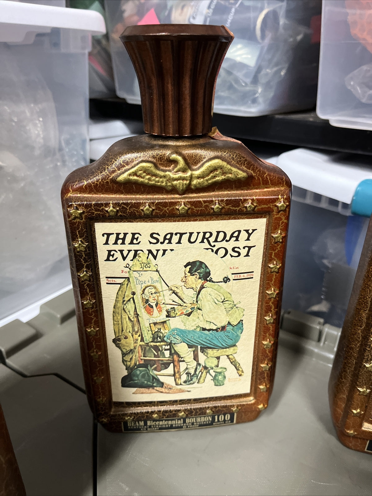 VTG Jim Beam Decanter 1976 Bicentennial Limited Edition Series Rockwell Lot Of 6