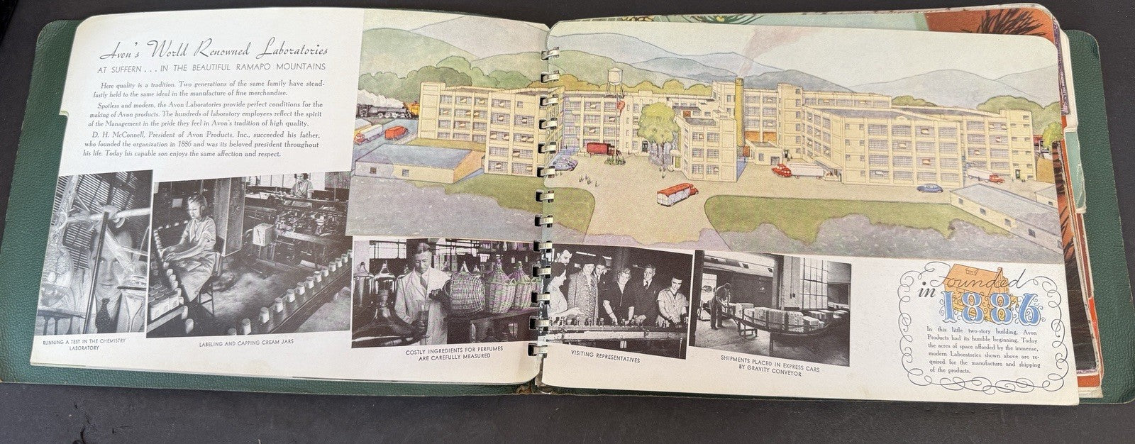 RARE Vintage Avon 1942 Spiral Bound Catalog Color Picture Products Price List