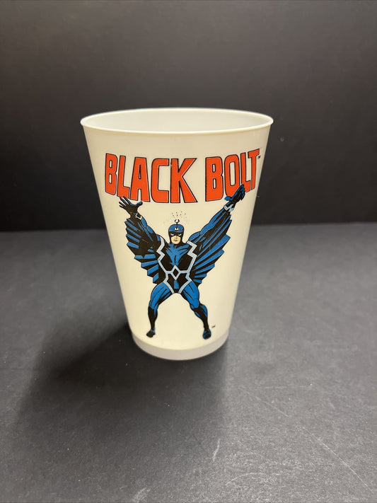 Vintage 1975 7-11 Plastic Slurpee Cup Marvel Black Bolt