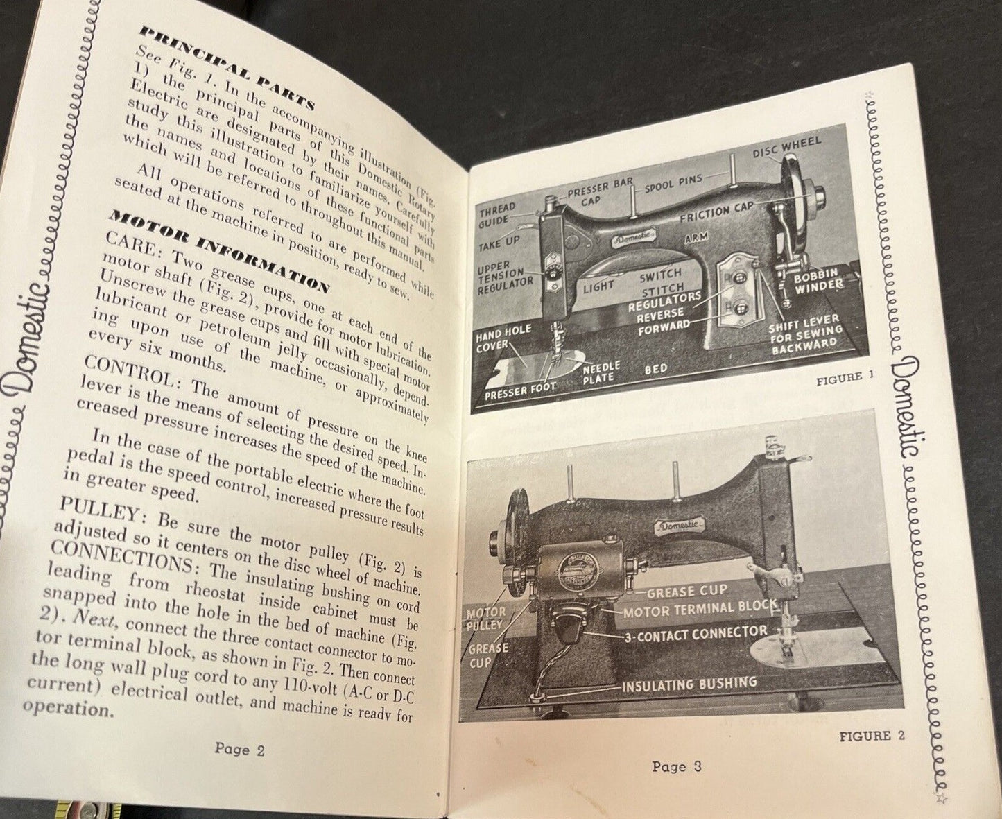 1947 DOMESTIC SEWING Handbook Domestic Sewing Machine Company Manual Spiral #2