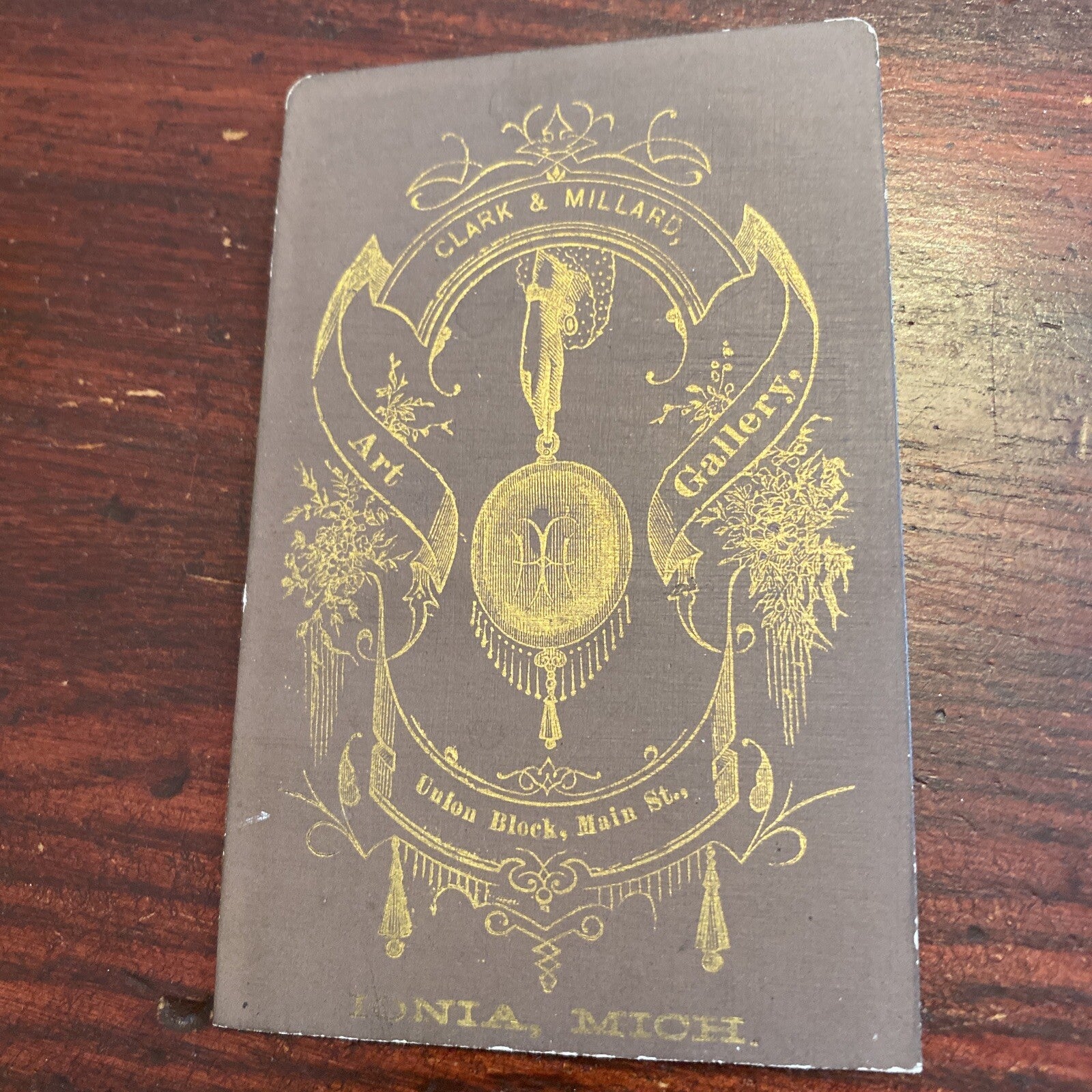 Real Photo CDV Victorian Young Girl Photography Ionia MI Michigan Clark Millard