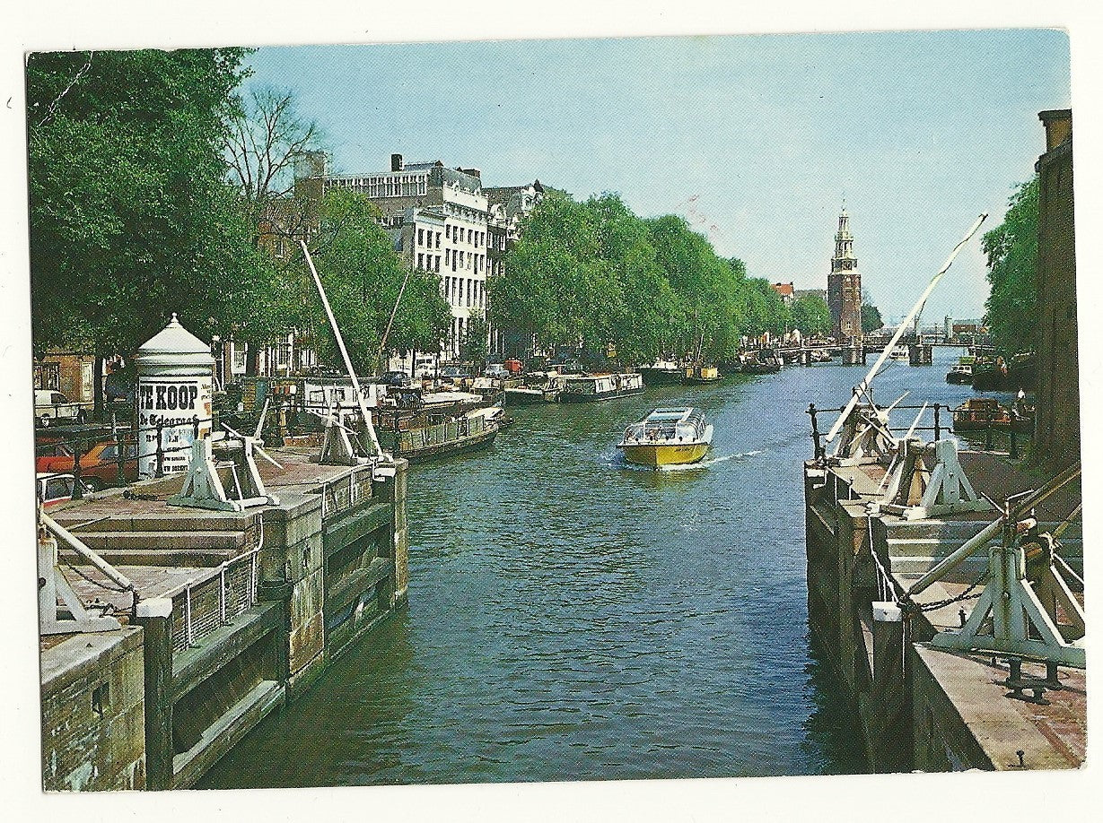 1981 Amsterdam Netherlands Boat on chanel Water  Foreign Postcard