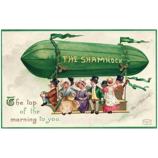 Clapsaddle "The Shamrock" Top of the Morning to You Vintage St. Pat Postcard