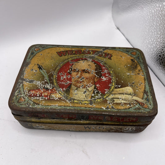 Vintage Webster Cigar Tin Box ONLY Michigan USA
