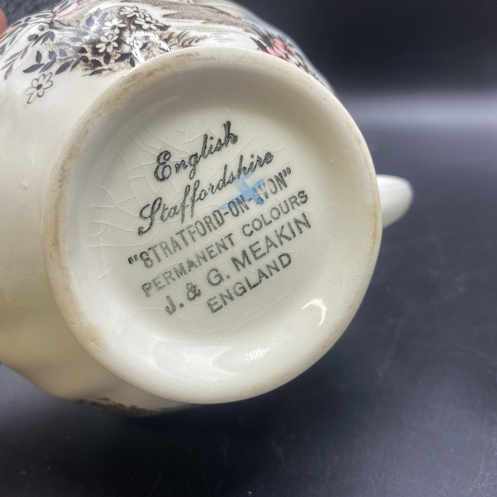 English Staffordshire J & G Meakin Stratford-On-Avon Cream & Sugar