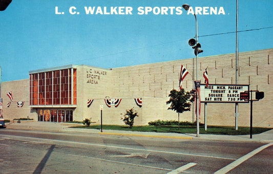 L.C. Walker Sports Arena in Muskegon MI Michigan Postcard