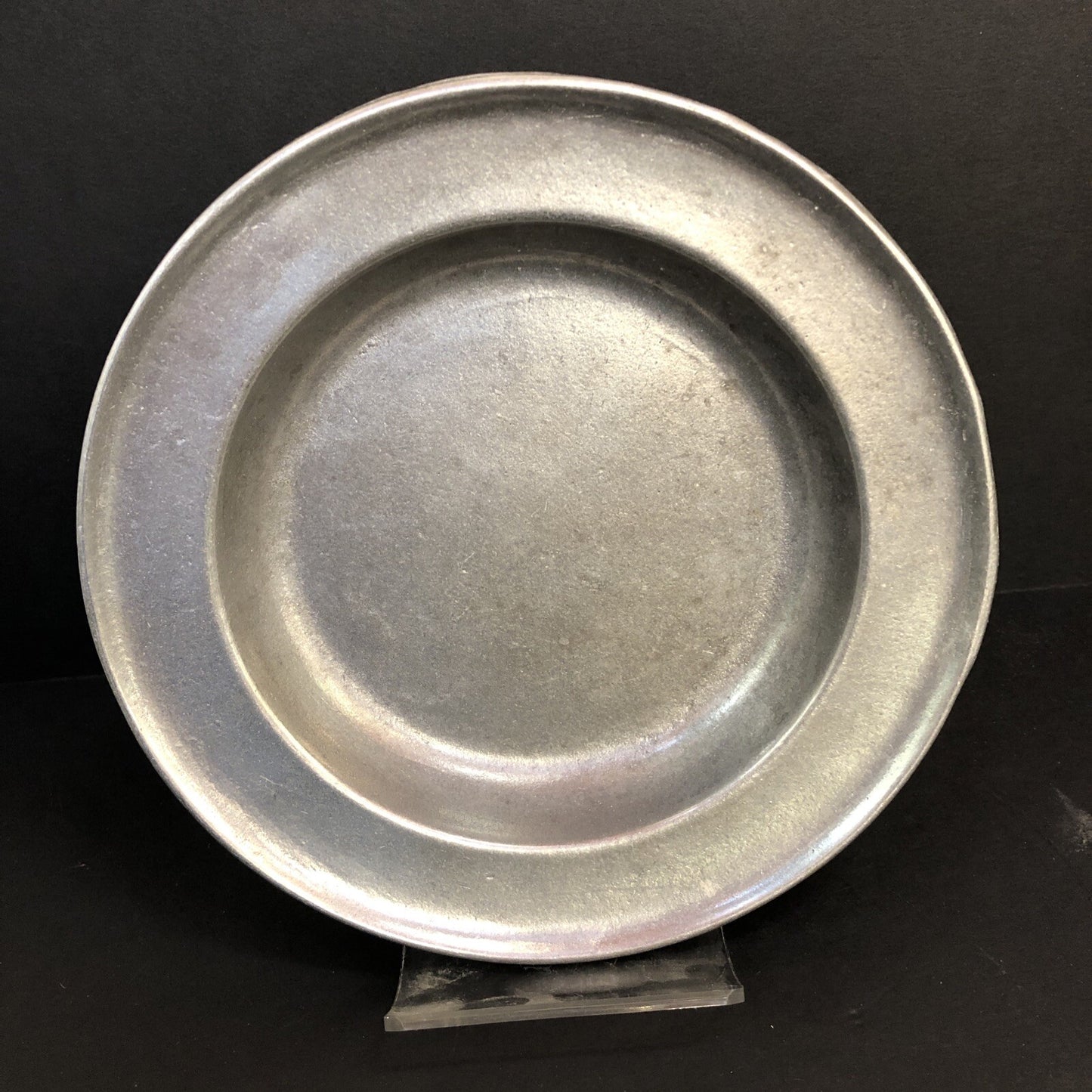 Vintage Pewter 8" Bowl Dish Marked with V