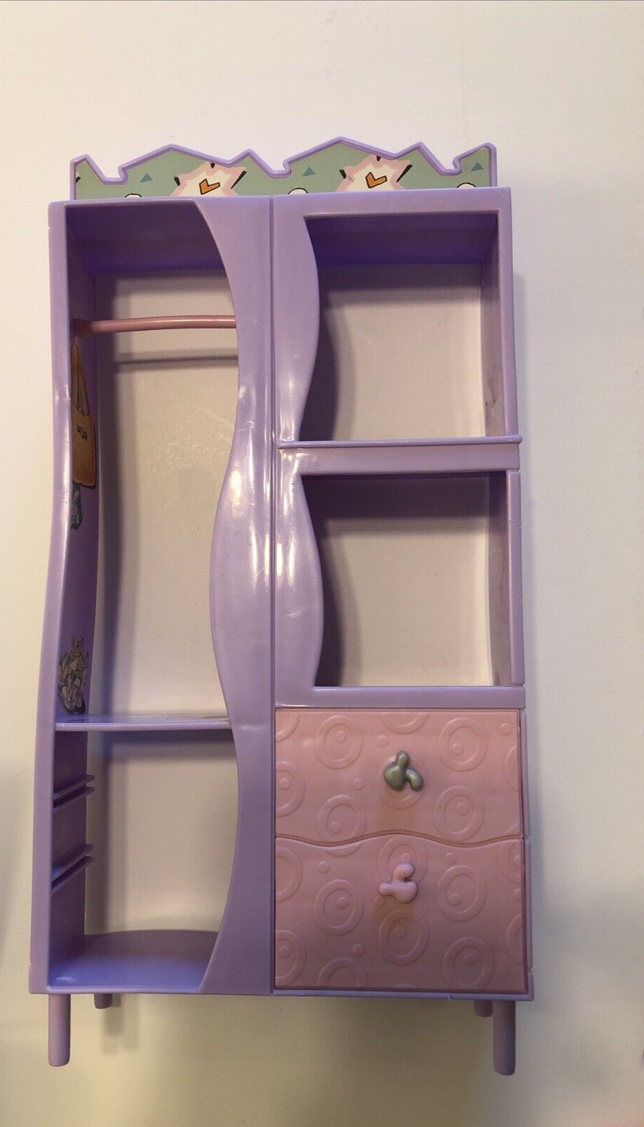 Barbie All Around Home Bedroom Closet Dresser 2001 Mattel Pink and Orchid