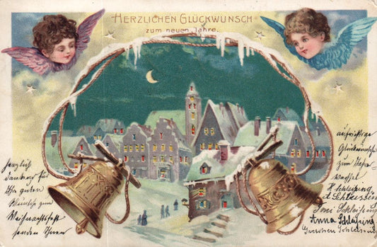 Herzichen Gluckwunsch HTL Hold to the Light postcard