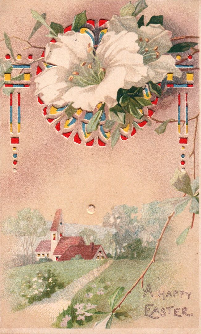 A Happy Easter  HTL Hold to the Light postcard