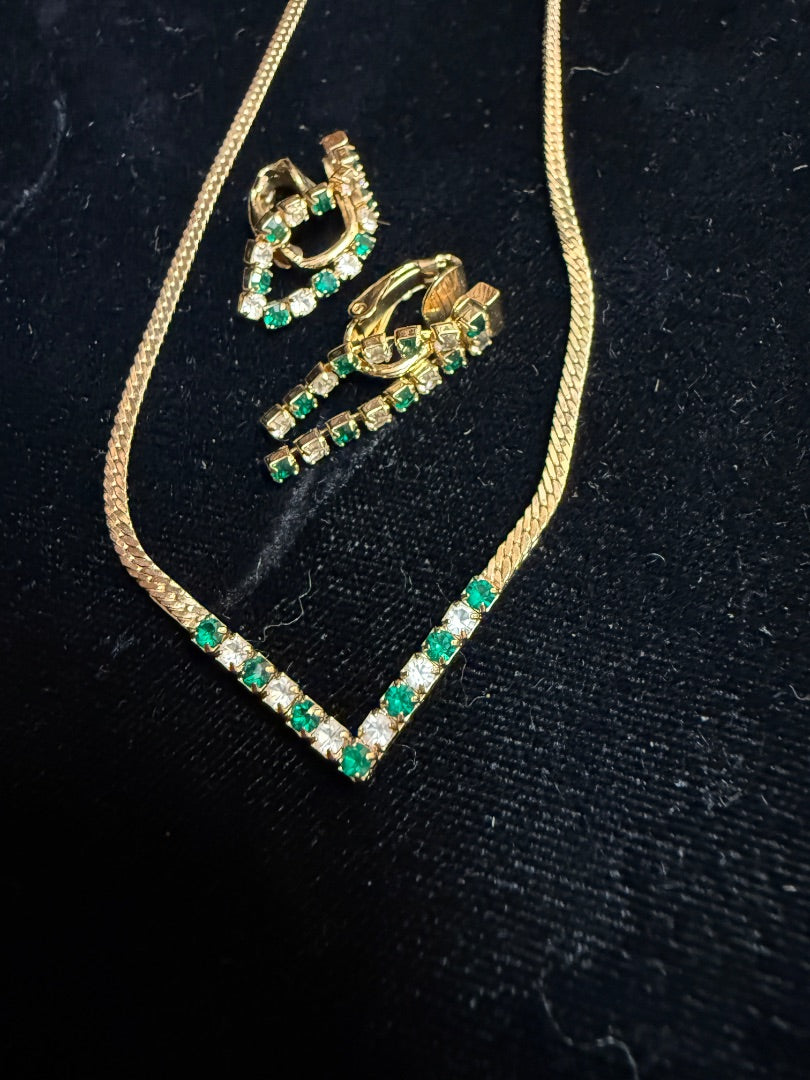 Green Gold Tone Set