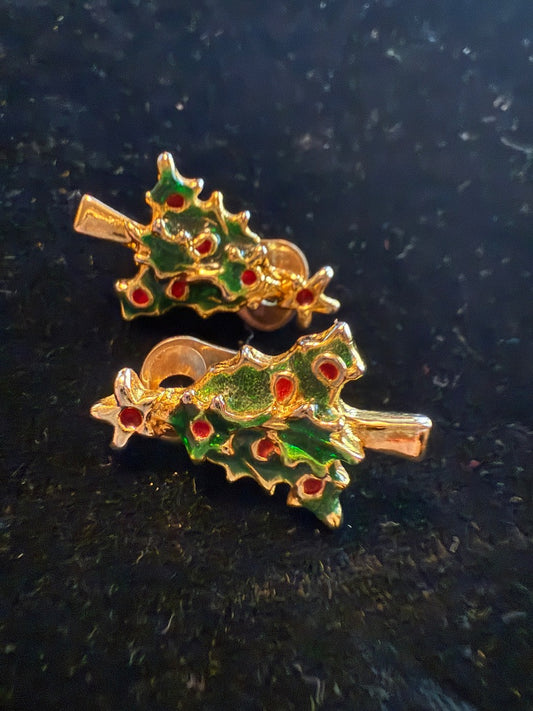 AVON Christmas Tree Clip Earrings