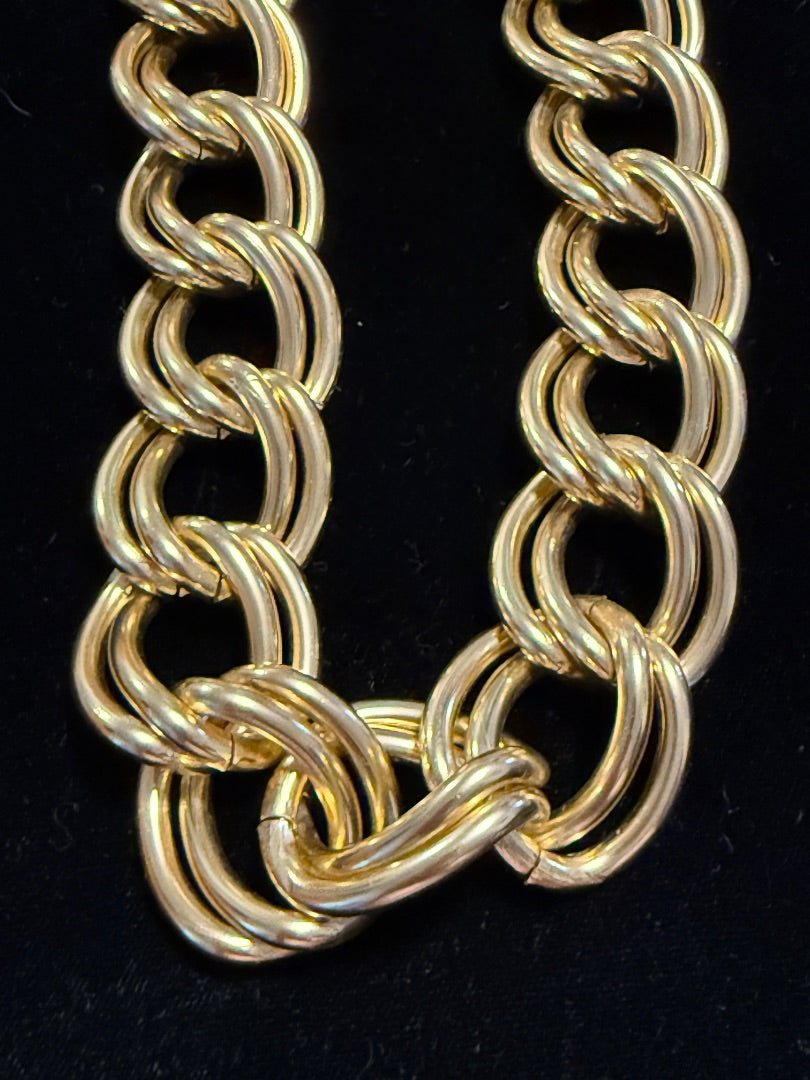 Chunky Chain Gold Tone Vintage Necklace