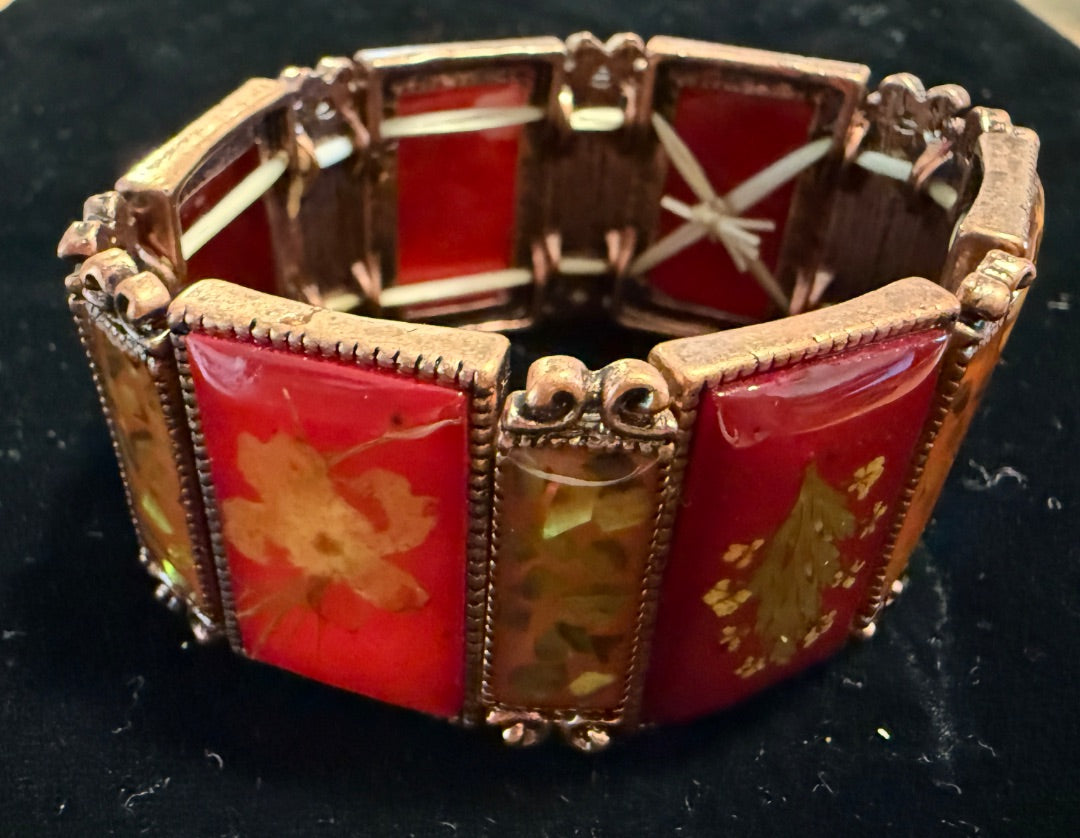 AVON Cloisonne Style Panel Bracelet