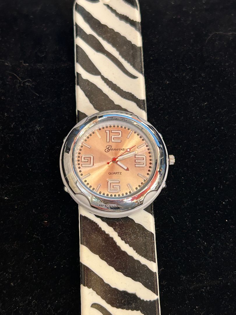 Geneva Zebra Print Watch