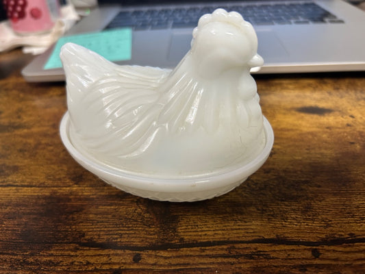 White Milk Glass Chicken