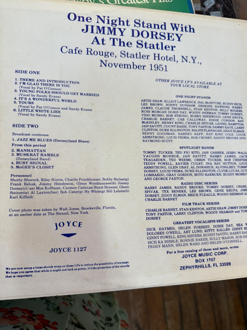 One Night Stand Jimmy Dorsey