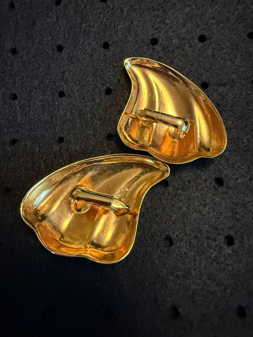 Monet Clip Gold Earrings