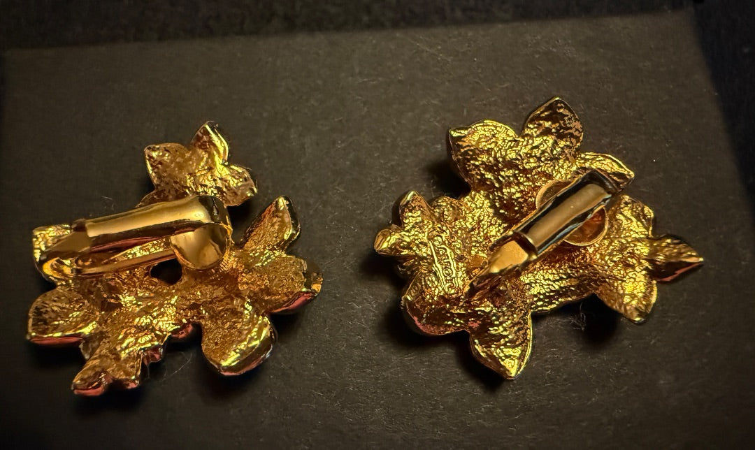 70’s Avon Flowers Clip Earrings