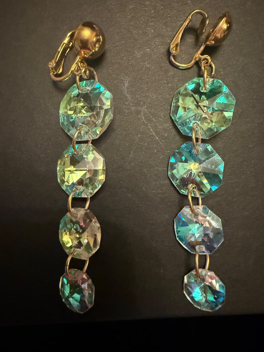 AVON Chandelier Crystal Clip Earrings