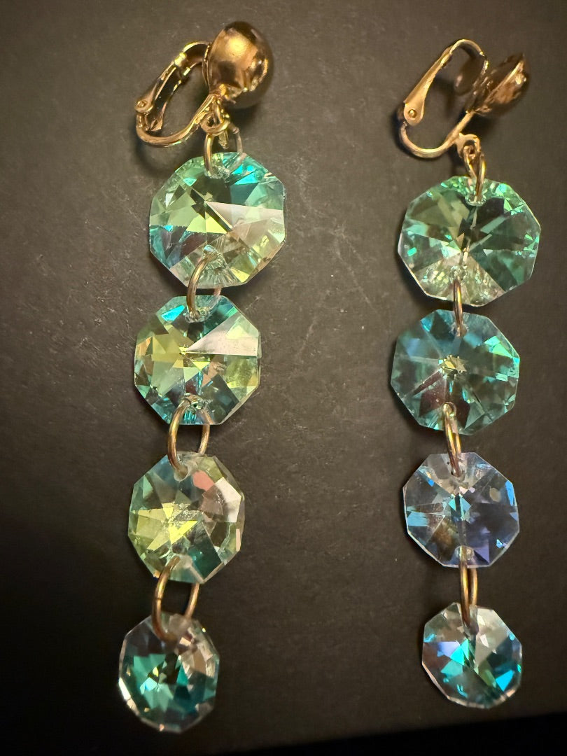 AVON Chandelier Crystal Clip Earrings