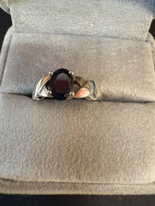 Sterling blue sapphire ring