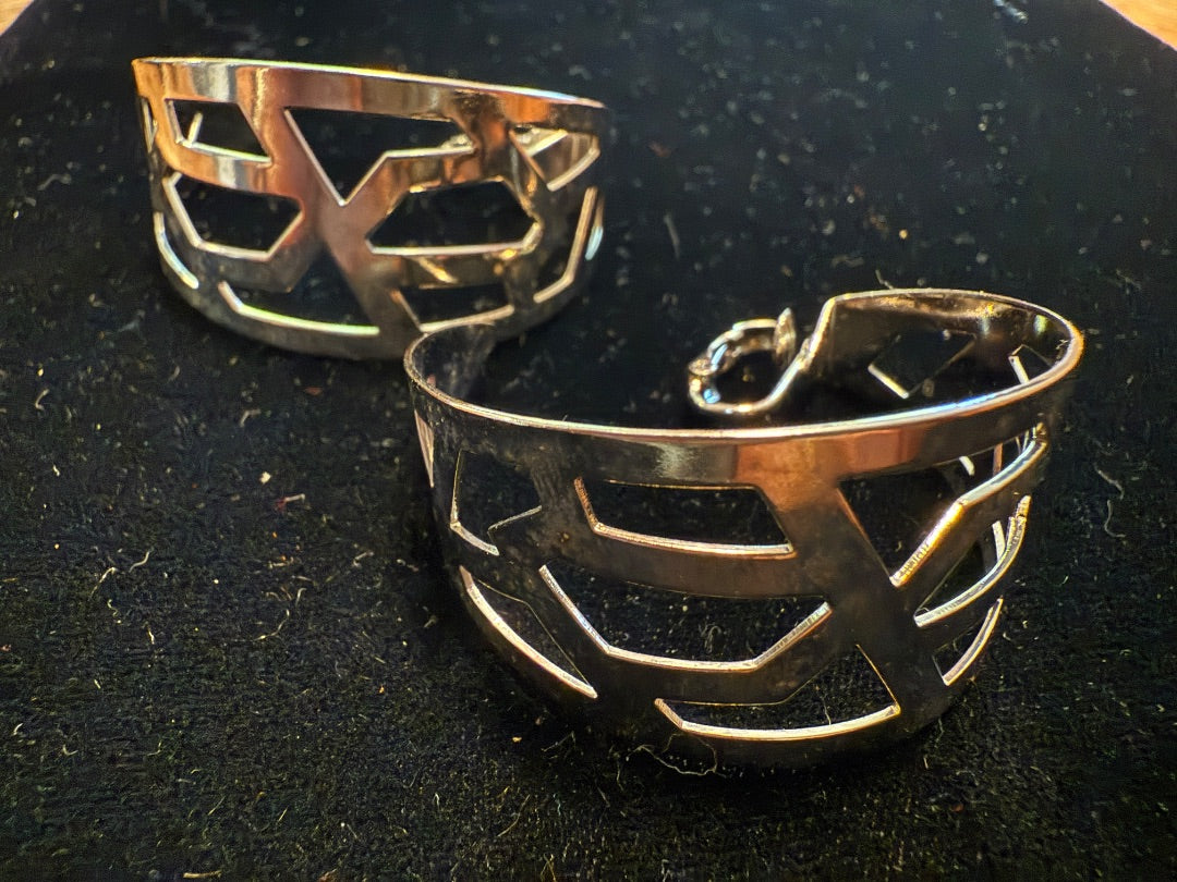 Large Avon Silver Hoop Clip earrings