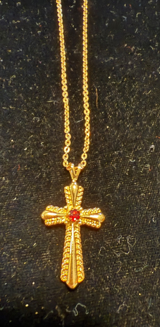 Vatican Library CZ Cross Necklace