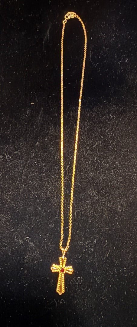 Vatican Library CZ Cross Necklace