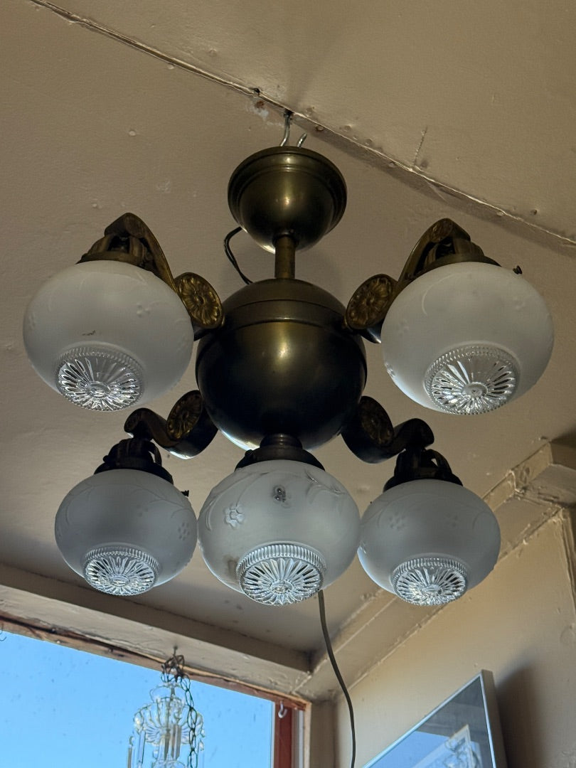 5 Globe Craftsman chandelier