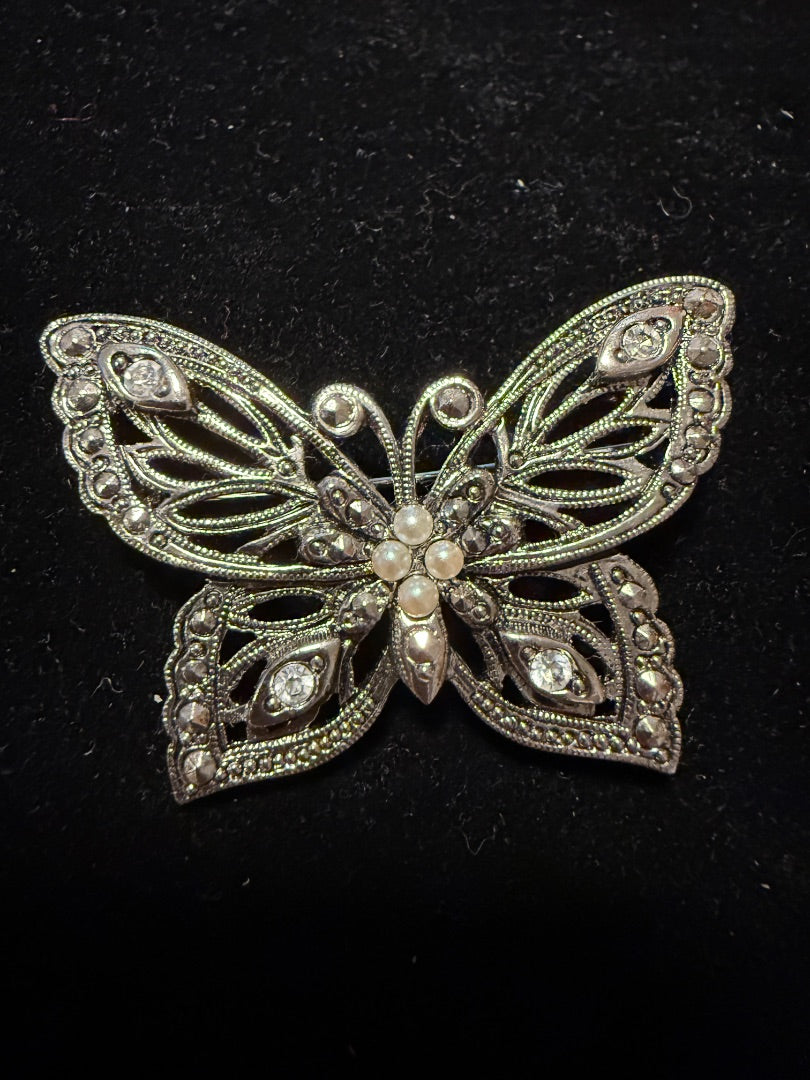 1990’s Marcasite Butterfly Brooch