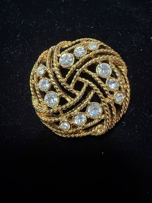 AVON CZ Gold Brooch