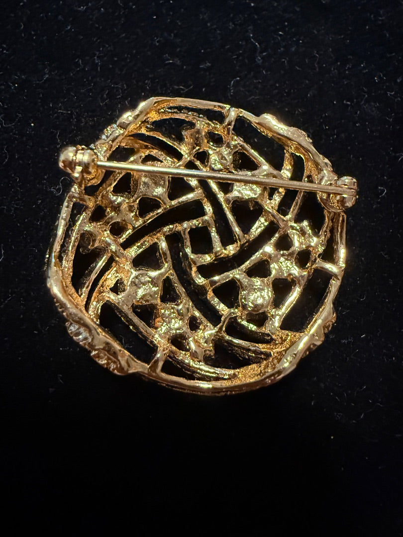 AVON CZ Gold Brooch