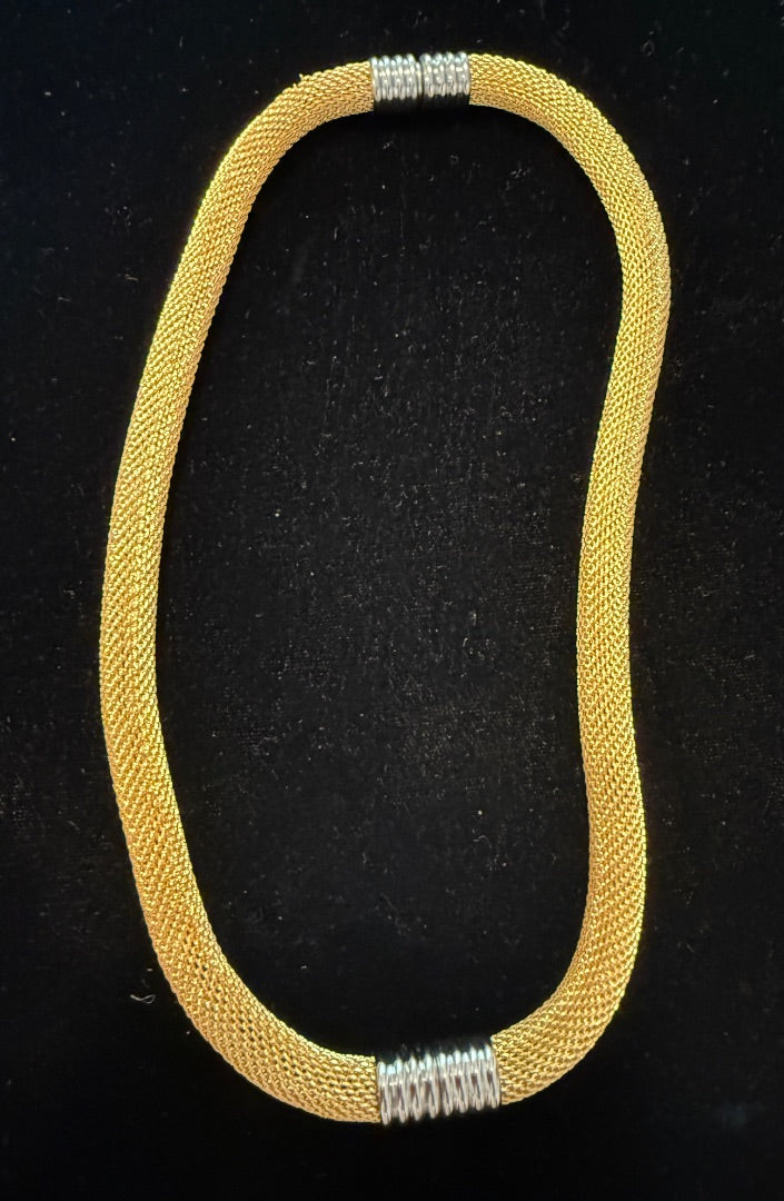 Duo Necklace Bracelets 3 dimensional net woven