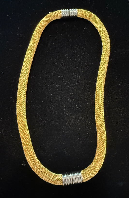 Duo Necklace Bracelets 3 dimensional net woven