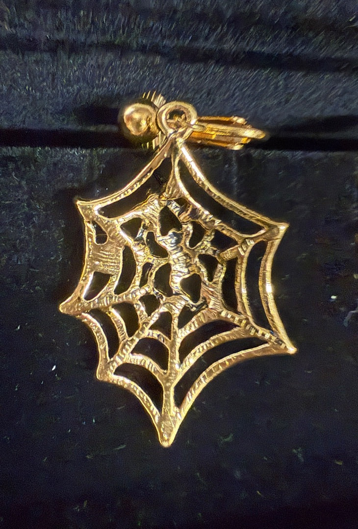 90’s Vtg Avon Spider web Clip Earrings