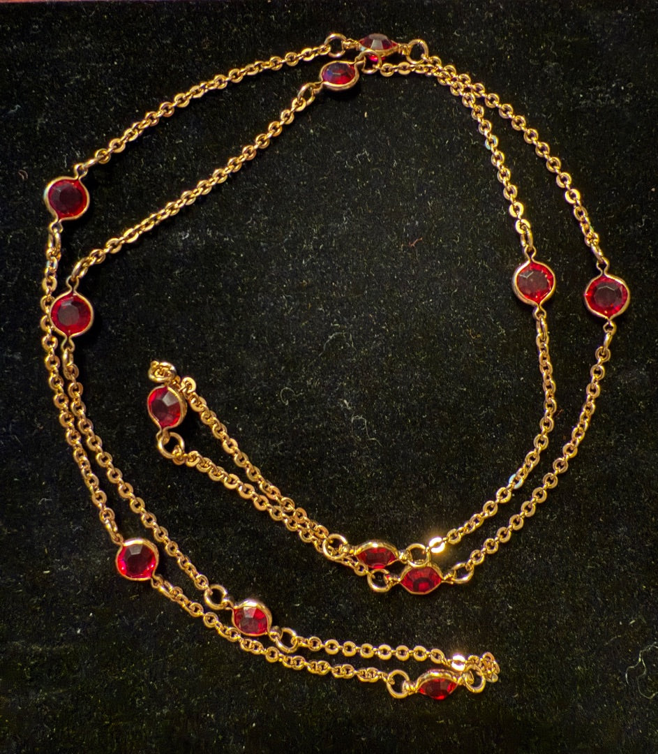 Red Gold 22” AVON Necklace