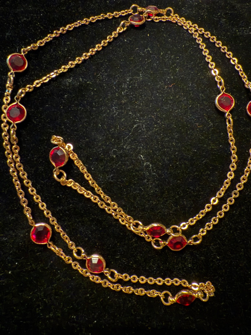 Red Gold 22” AVON Necklace