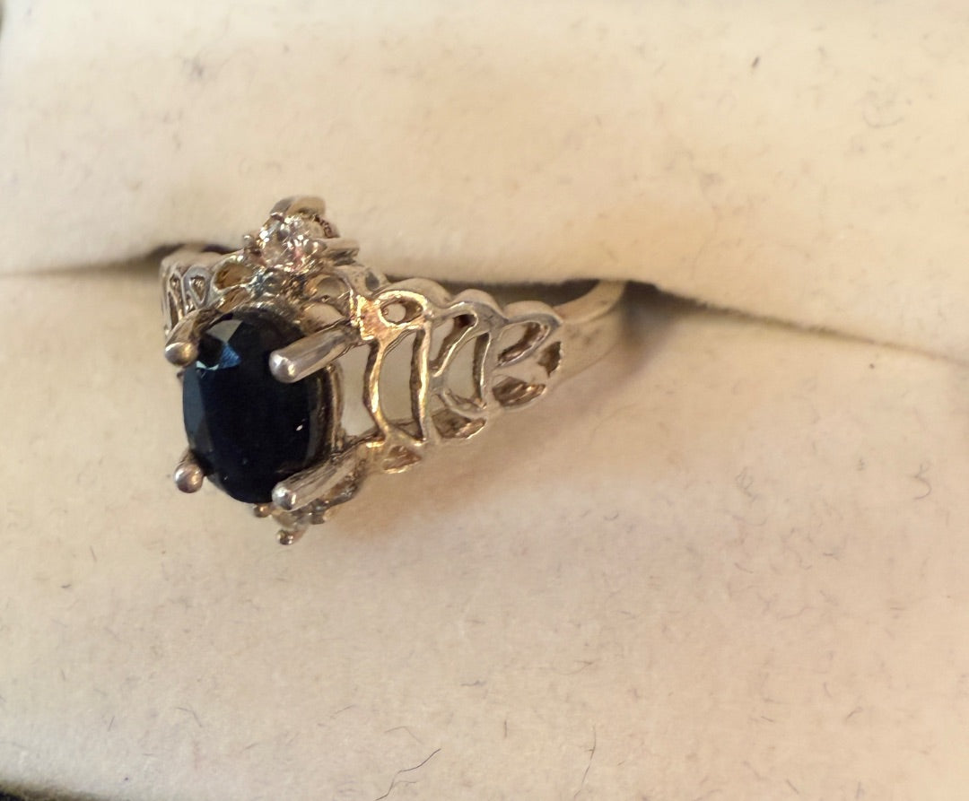 Sterling sapphire ring