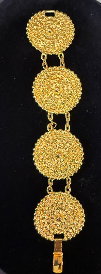 Avon Goldtone Circles Bracelet