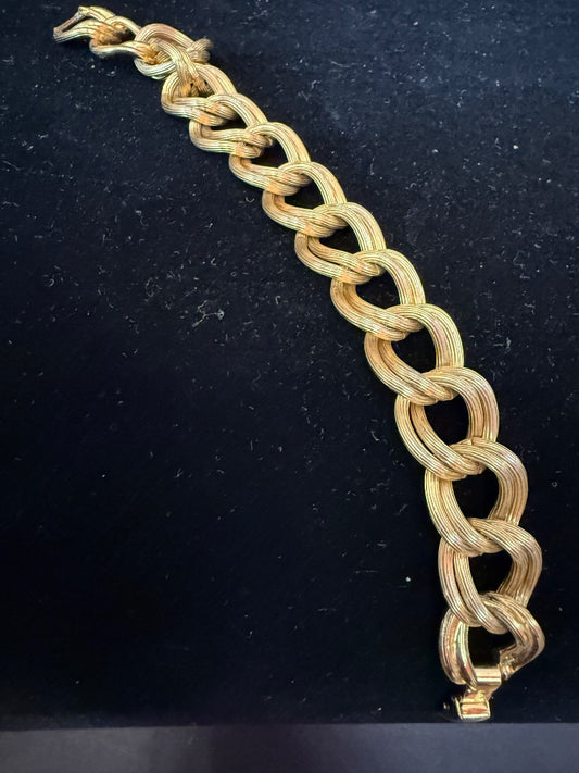 Avon Goldtone Double Chain Bracelet