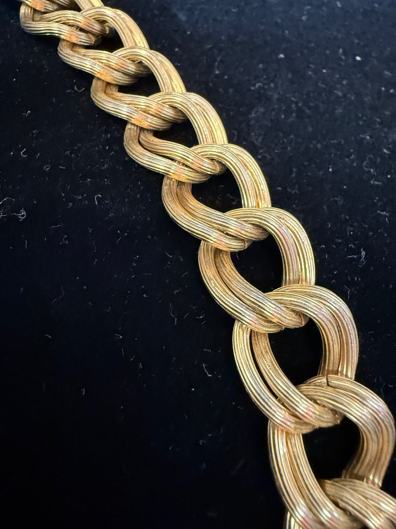 Avon Goldtone Double Chain Bracelet