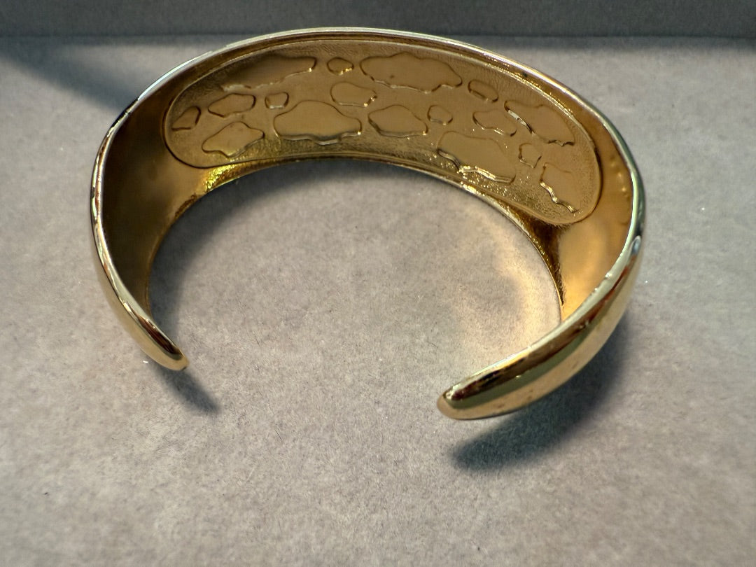 Black Enamel Avon Cuff Bracelet