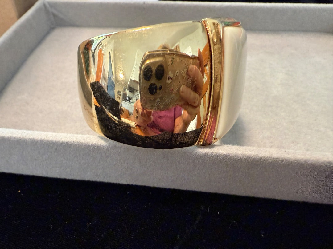 Ivory Gold Avon Cuff Bracelet